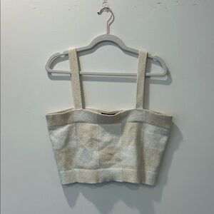 Vans Cream and White Crop Top